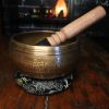 Tibetan Singing Bowl - Hand Hand Hammered Dorje Etched Hand