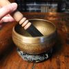 Tibetan Singing Bowl - Hand Hand Hammered Dorje Etched Hand - Image 3